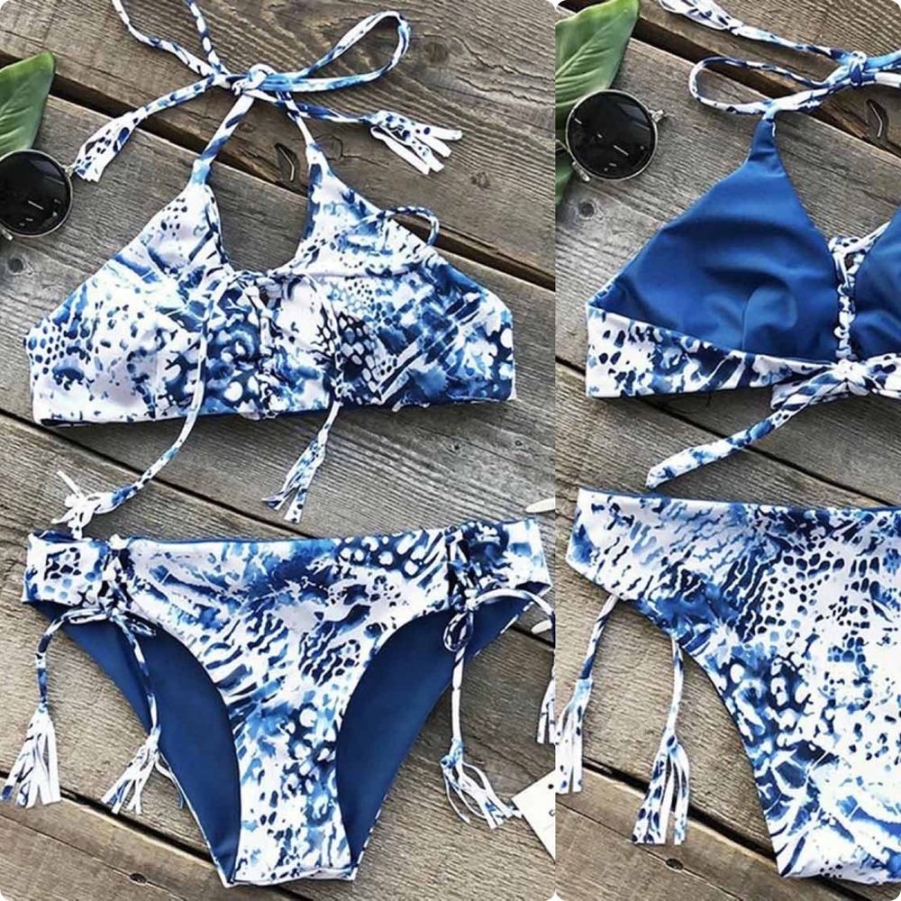 Cupshe | Tie Dye Tassel Bikini